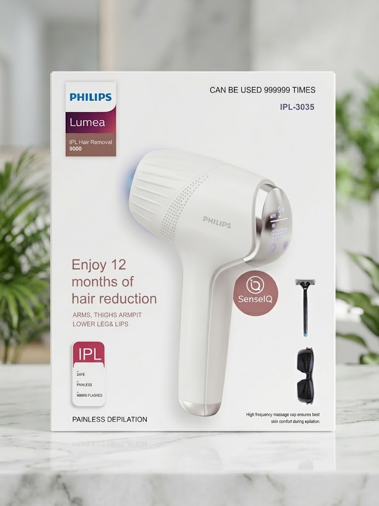دستگاه لیزر خانگی فیلیپس مدل Lumea IPL-3035 (سیستم خنک‌کننده یخی)